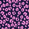 French Terry sommersweat Jeanslook neon luipaardprint – nachtblauw/neon pink,  thumbnail number 1