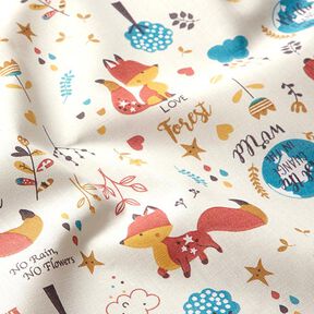 Katoenen stof cretonne Attente vos – natuur, 