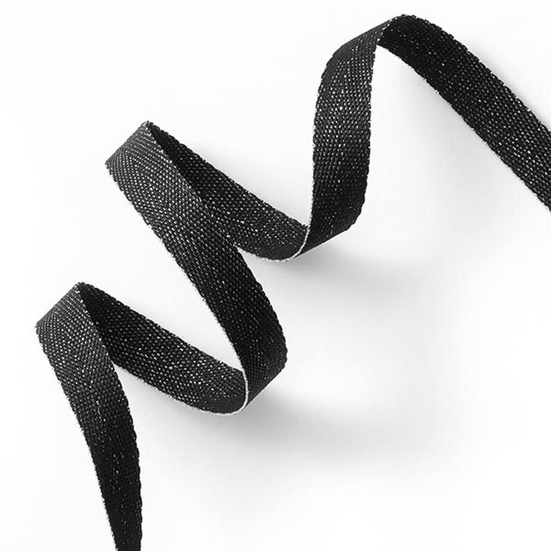 Webband Metallic [9 mm] – zwart/zilver metallic,  image number 1