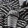 Badpakstof abstract grafisch patroon – zwart/wit,  thumbnail number 2