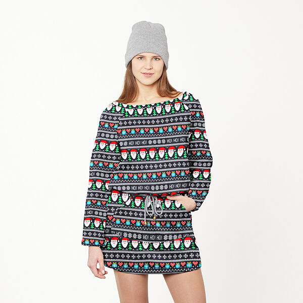 French Terry Ho! Ho! Ho! – zwart, image number 6