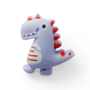 Knoop met oogje dino [ Ø20 mm ] – lila/rood, 