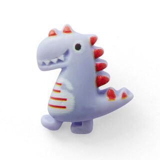 Knoop met oogje dino [  Ø20 mm ] – lila/rood, 