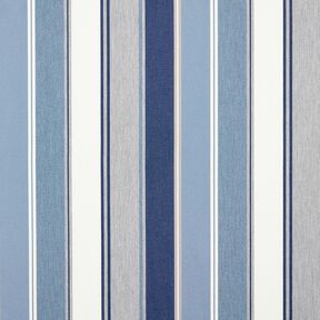 Outdoorstof Canvas gemengde strepen – indigo/ivoor, 