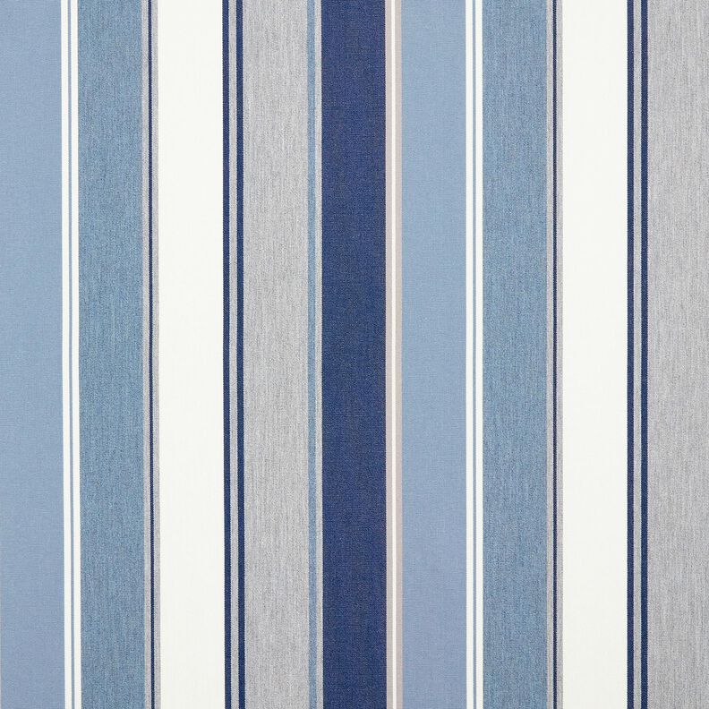 Outdoorstof Canvas gemengde strepen – indigo/ivoor,  image number 1
