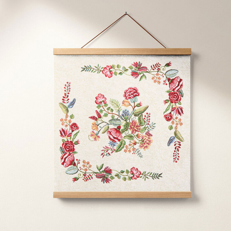 Decoratief stuk Gobelin Romantisch bloemenmotief – lichtbeige,  image number 6