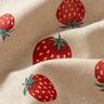 Decostof Half panama kleine aardbeien – rood/natuur,  thumbnail number 2