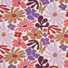 Sweatshirt geruwd Grote bloemen | Poppy Fabrics – natuur/merlot,  thumbnail number 1