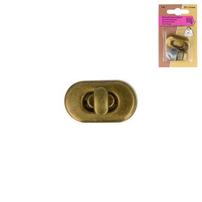 Draaisluiting [ 2,1 x 3,7 cm ] – oud goud metalen, 