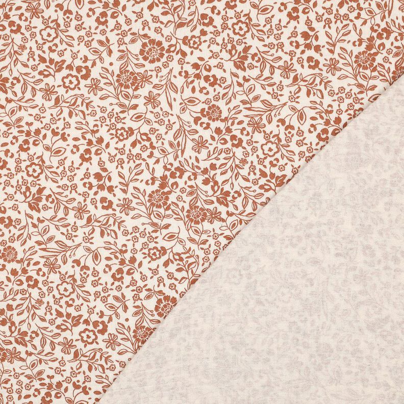 Mousseline/dubbel gehaakte stoffen tweekleurige bloemen  | Poppy Fabrics – lichtbeige/karamel,  image number 4