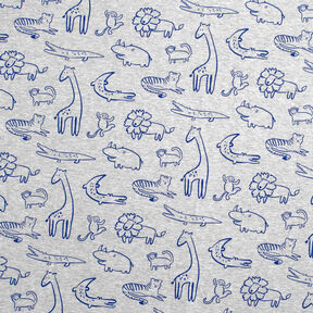 Sweatshirt Safaridieren | by Poppy – zilvergrijs/koningsblauw, 