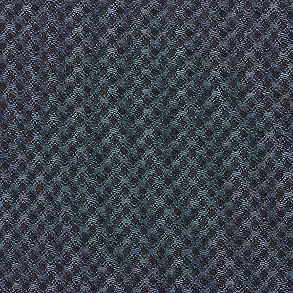 Stretch jacquard ruiten – jeansblauw, image number 1
