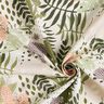 Katoenen stof Cretonne Abstracte jungleplanten – wit/groen,  thumbnail number 3