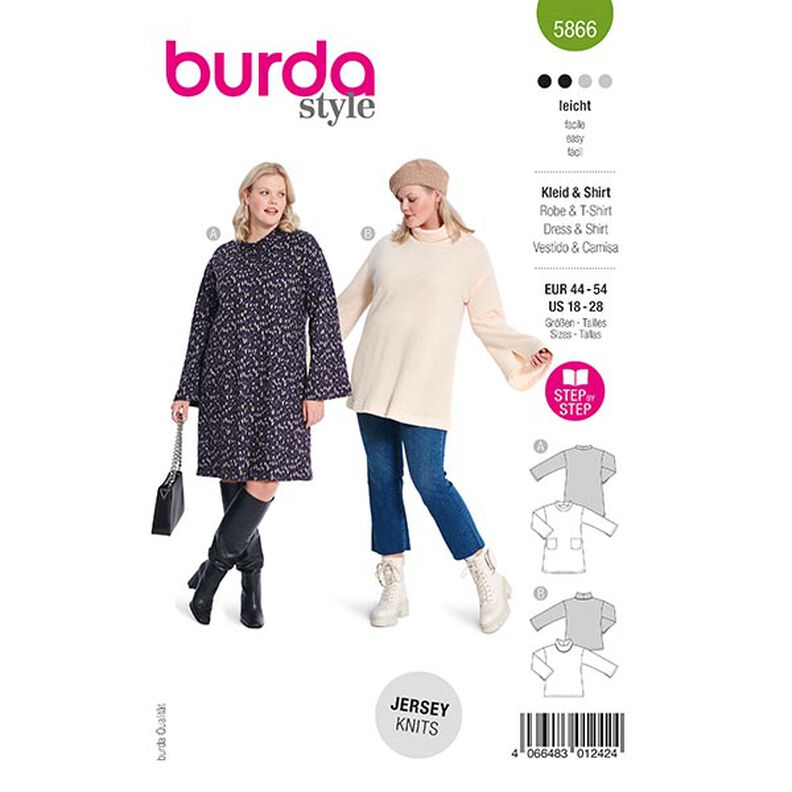 Plus-Size Jurk / Shirt | Burda 5866 | 44-54,  image number 1