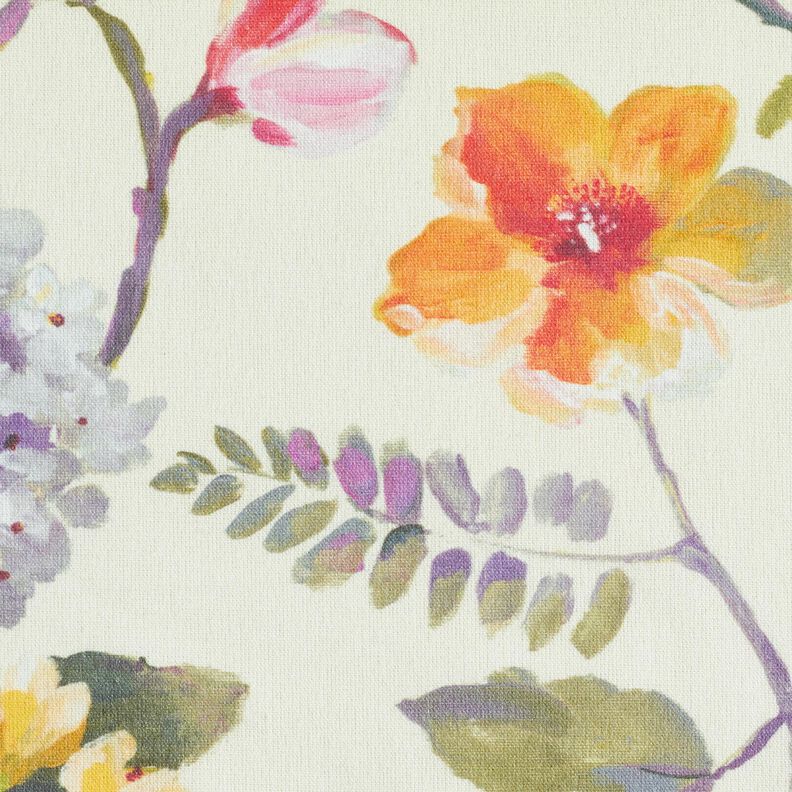 Decostof Canvas Hortensia's – creme/licht bessen, image number 5