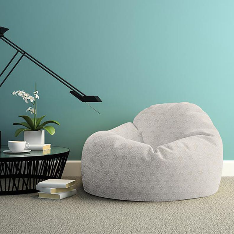 Outdoorstof Jacquard Cirkelvormige decoraties – beige/ecru,  image number 7