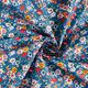 Gecoate katoen schattige bloemen – koningsblauw,  thumbnail number 4