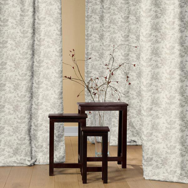 Katoenen stof Mini Pastorale 280 cm – grijs,  image number 4