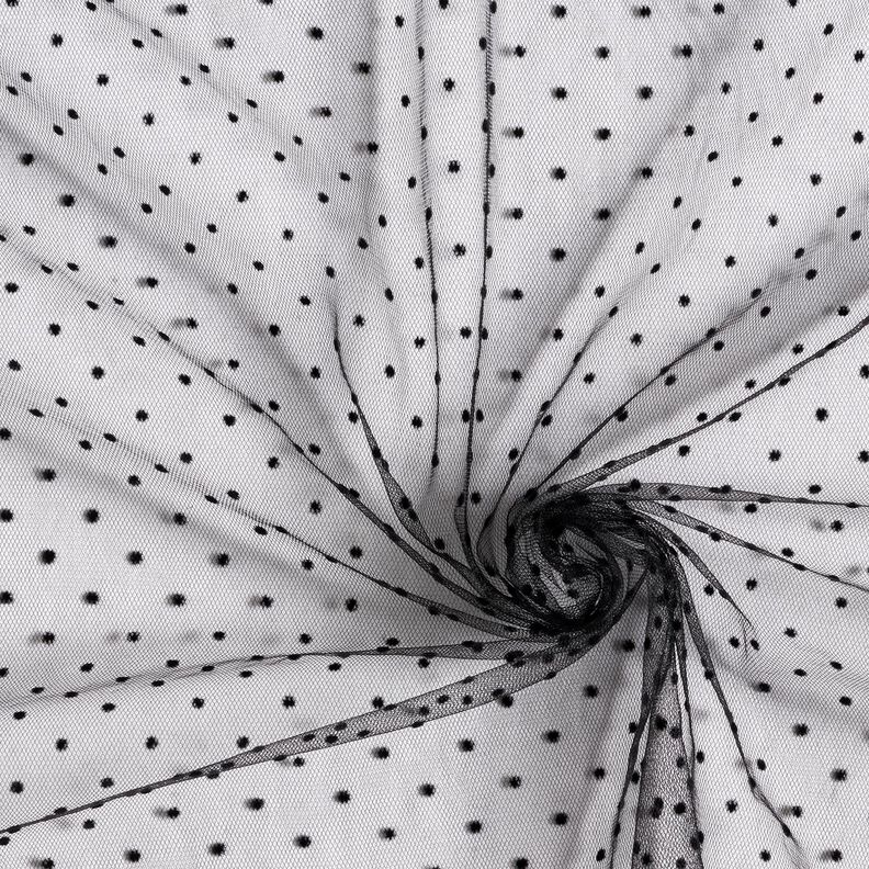 Tule Fluwelen stippen – zwart,  image number 3