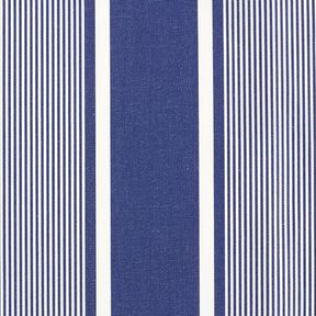 Outdoorstof Canvas Strepen – marineblauw/wit, 