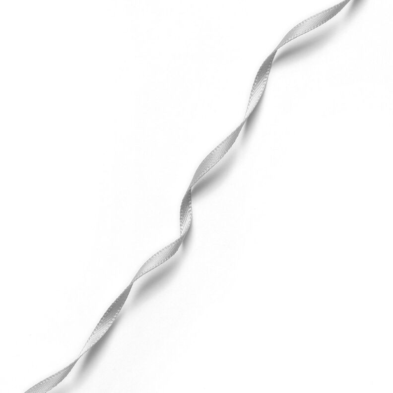Satijnband [3 mm] – lichtgrijs,  image number 2