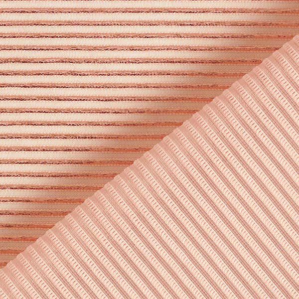 Organza Lurex Streifen – zalm/roségoud, image number 4
