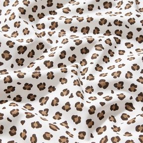 Katoenpopeline Luipaardprint – ivoor/reekalf, 