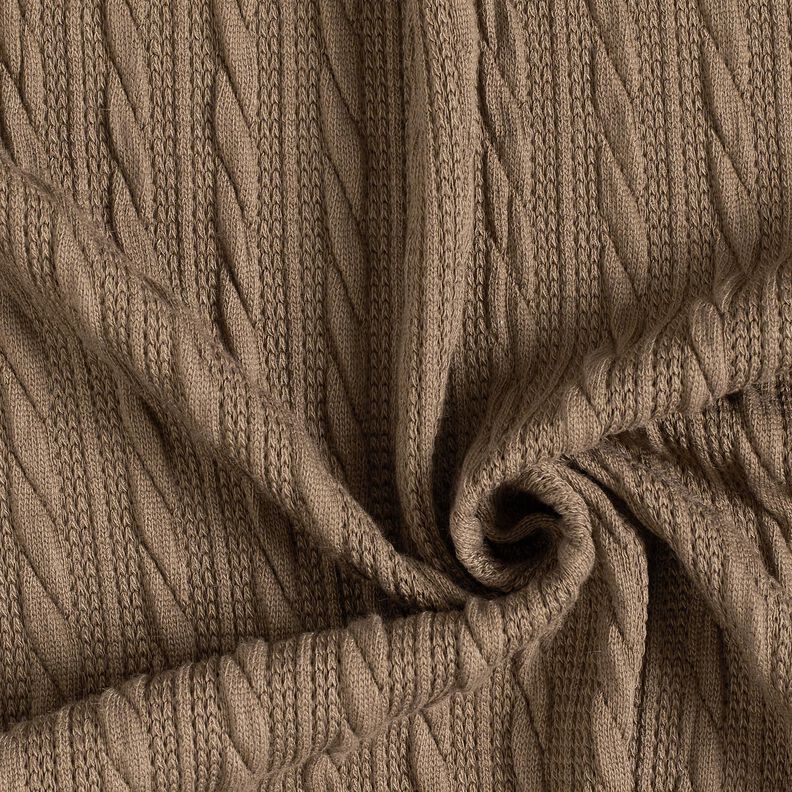 Tricot Cloqué Kabelsteekpatroon – duingeel, image number 3