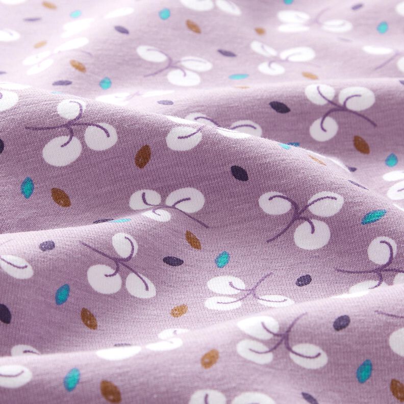 Katoenjersey Takken en stippen – lavendel,  image number 2