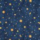 Decostof Glow-in-the-dark nachtelijke hemel – goud/marineblauw,  thumbnail number 11