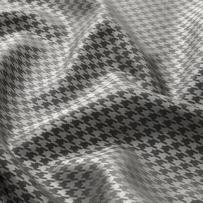 Voeringstof Jacquard Pied-de-poule – lichtgrijs/donkergrijs, 