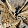 Pannefluweel antieke bloemen – blauwgrijs/zwart,  thumbnail number 3