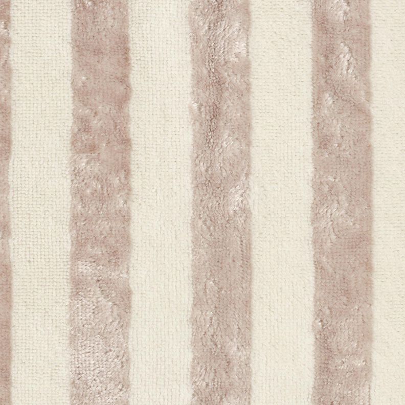 Badstof Bamboe Blokstrepen – amandel/licht taupe, image number 1