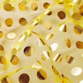 Tüll Glitzerpunkte – goud metalen, 