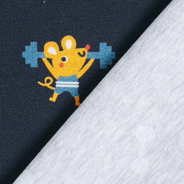 Katoenjersey sterke muis | PETIT CITRON – nachtblauw, image number 7