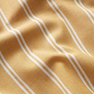 Katoen-linnen-mix strepen – zonnegeel/wit, 
