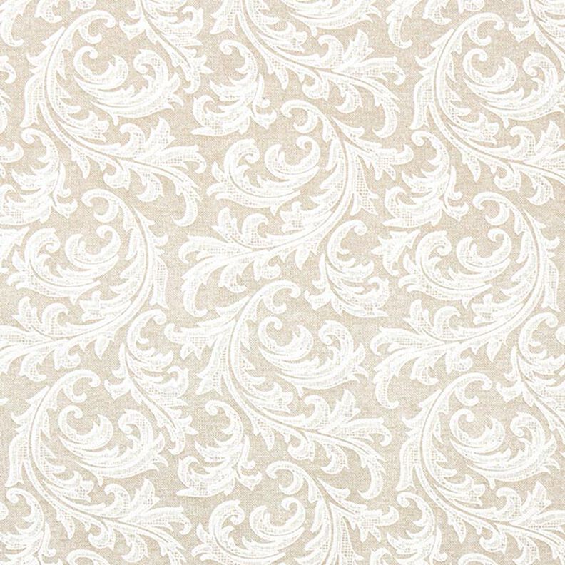 Decostof Canvas Ornamenten – natuur/wit, image number 1
