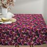 Decostof Canvas Bloemenwaaier – zwart/pink,  thumbnail number 5