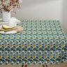 Katoenen stof Cretonne Etnische print – stralend blauw/mosterd,  thumbnail number 8