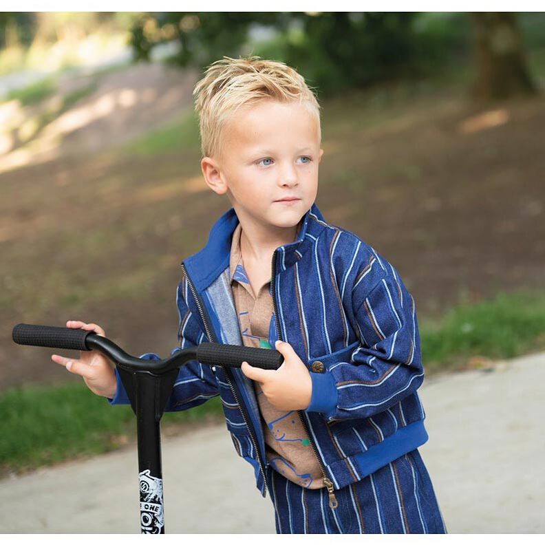 Jeans Ingeweven strepen | Poppy Fabrics – indigo,  image number 6