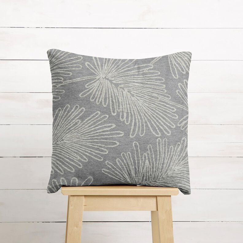 Decostof Jacquard Bladcontouren – grijs,  image number 7
