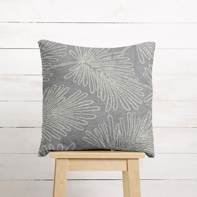 Decostof Jacquard Bladcontouren – grijs, image number 7