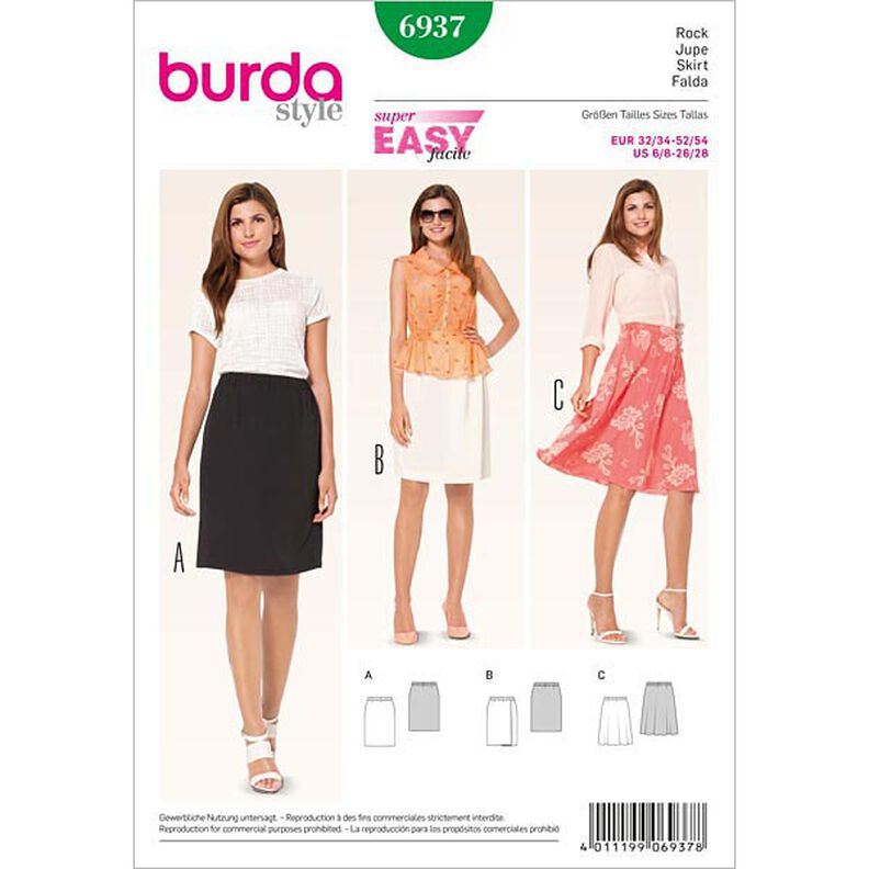 Rok met elastiek, Burda 6937,  image number 1