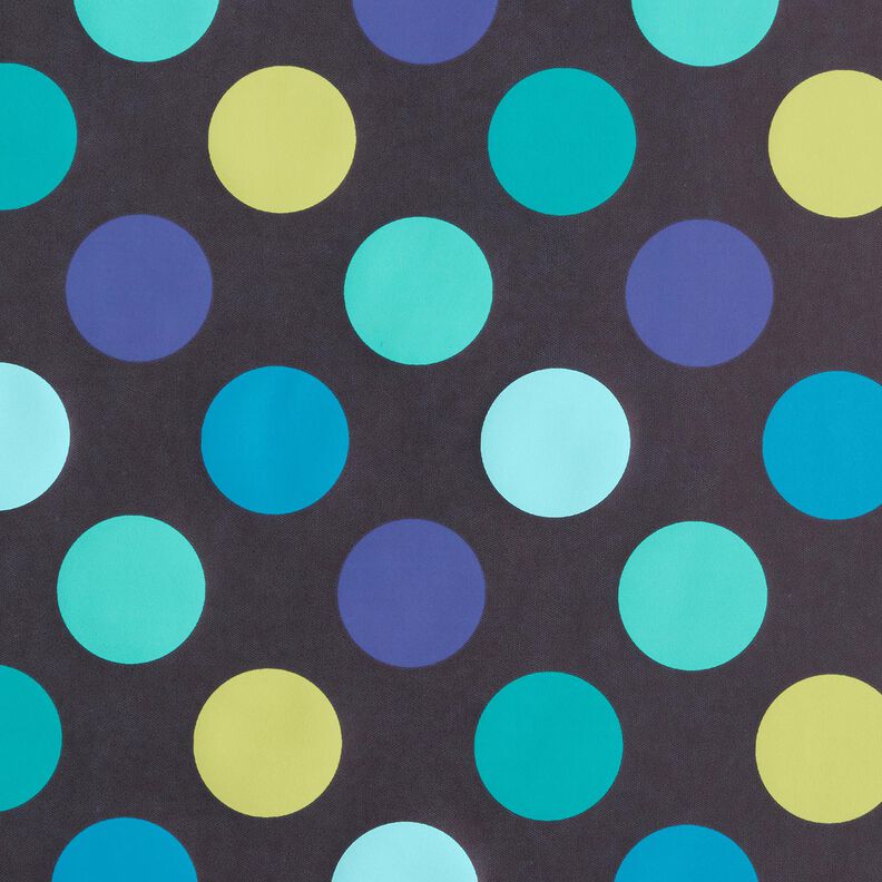 Regenjasstof Kleurrijke cirkels – nachtblauw,  image number 1