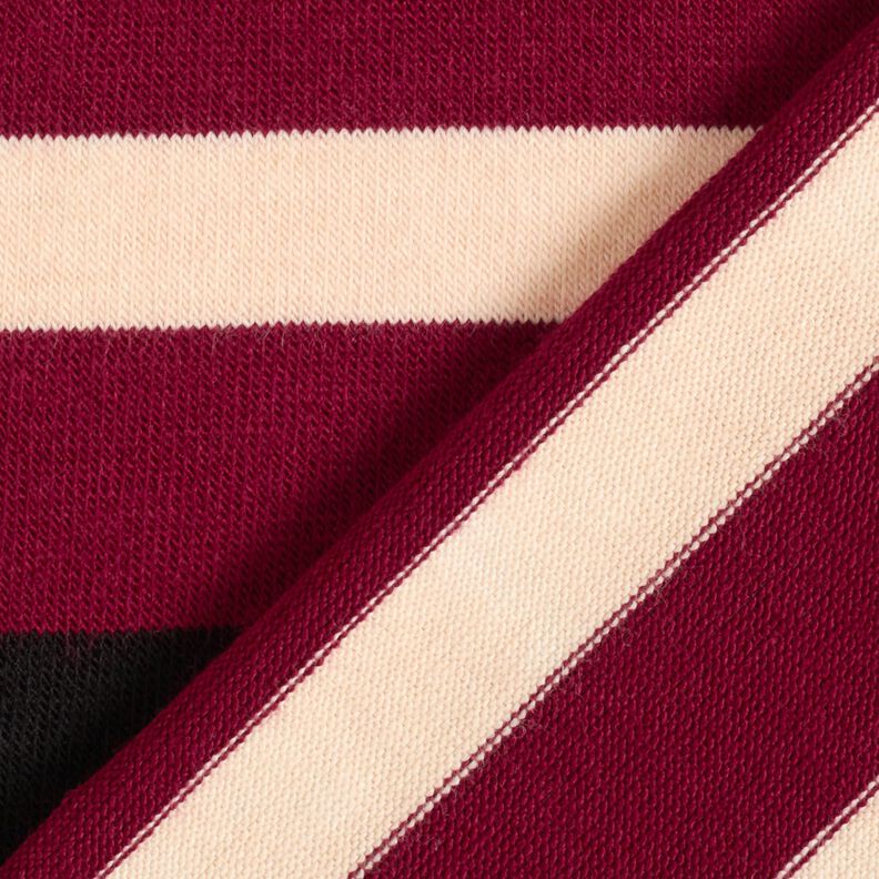Breistof brede strepen – bordeauxrood/beige,  image number 5