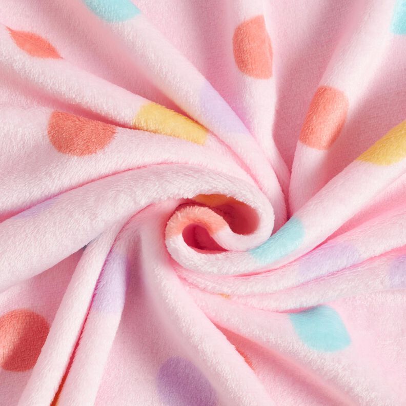 Gezellige fleece kleurrijke stippen – lichtroze,  image number 3
