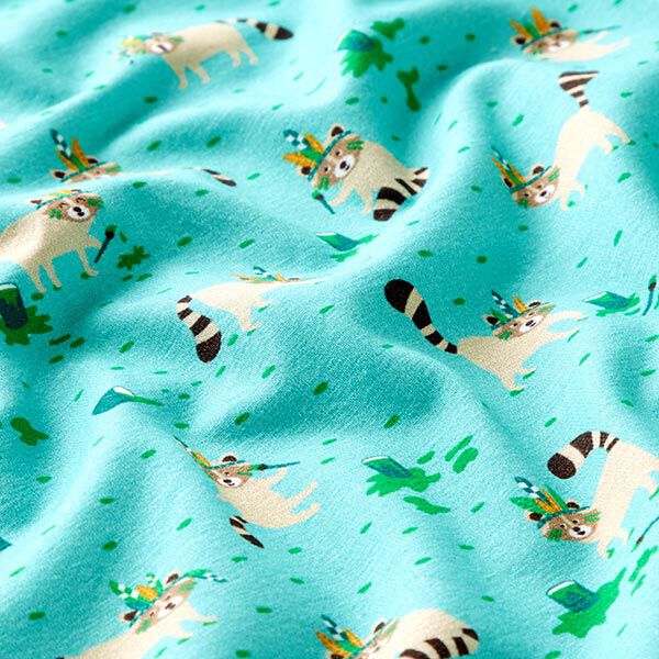 Katoenjersey Wasberen bende | PETIT CITRON – mintgroen/zand, image number 2