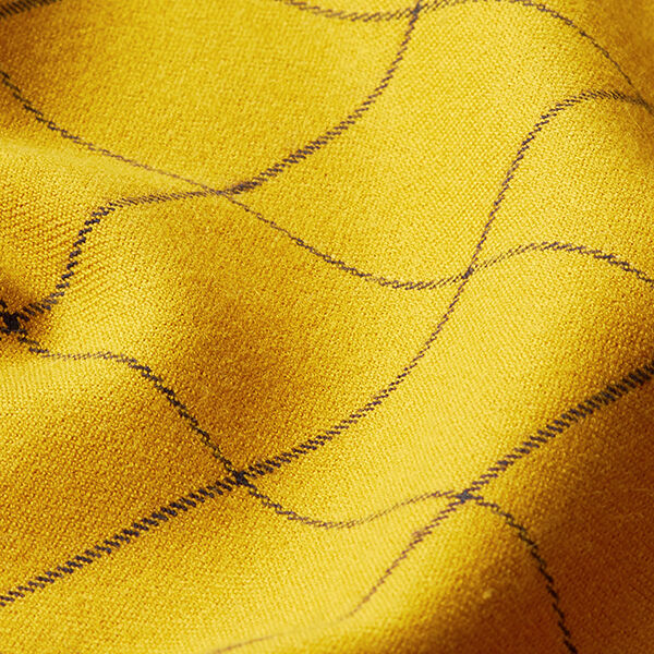 Viscosemix stretch ruiten – mosterd/zwart, image number 2