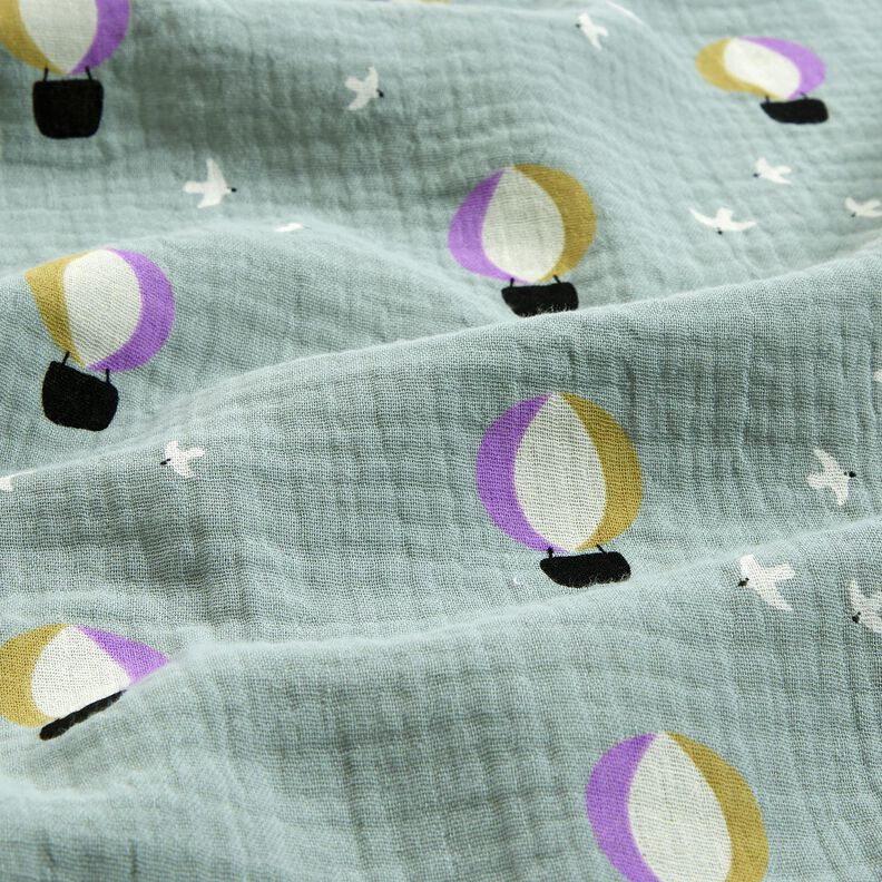 Mousseline/dubbel gehaakte stoffen Heteluchtballons | Poppy Fabrics – riet,  image number 2