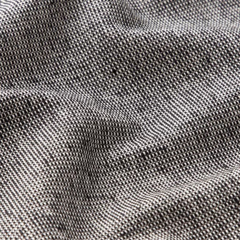 Decostof half panama ribstructuur gerecycled katoen – zwart/wit,  image number 2